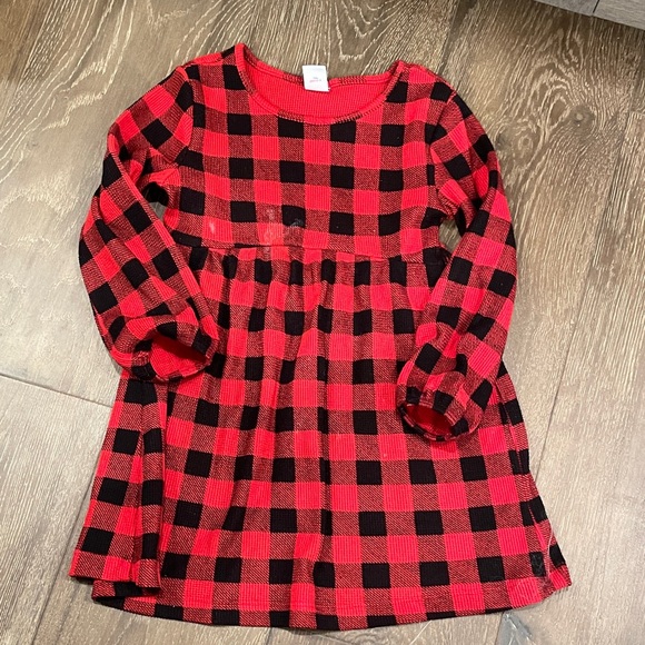 Old Navy Other - Old Navy Red and Black Plaid Kids Dress